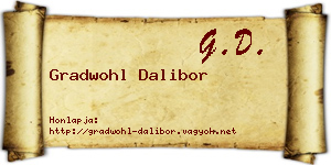 Gradwohl Dalibor névjegykártya